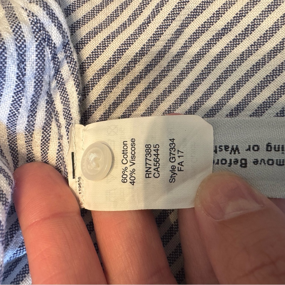 Madewell central shirt size small blue white stripe - Picture 3 of 3